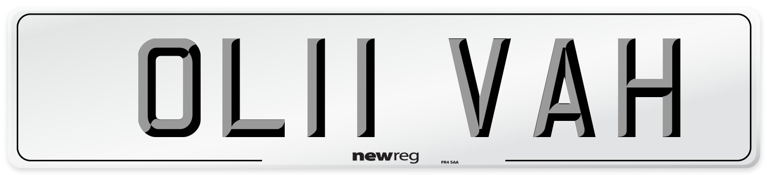 OL11 VAH Number Plate from New Reg